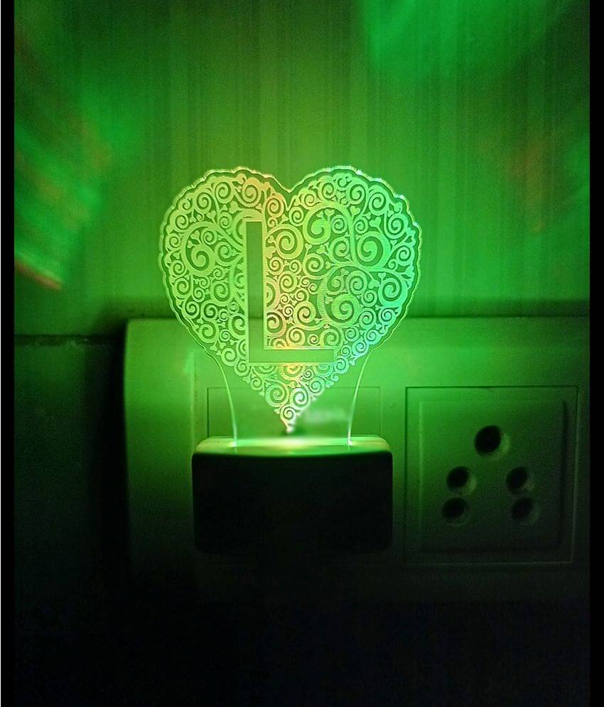     			DIONA Night Lamp L Alphabet Birthday, Valentine Day, Anniversary Gift