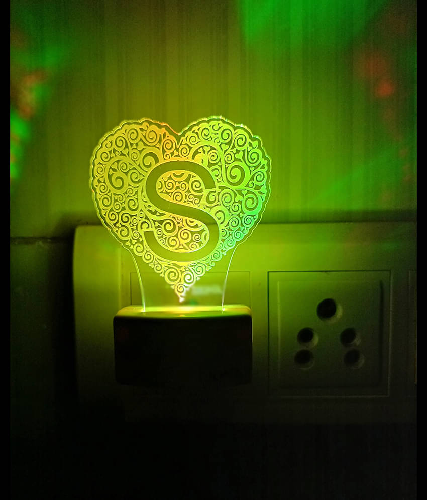 DIONA Night Lamp S Alphabet Heart Shape Birthday, Valentine, Anniversary Gift DIONA Night Lamp S Alphabet Heart Shape Birthday, Valentine, Anniversary Gift