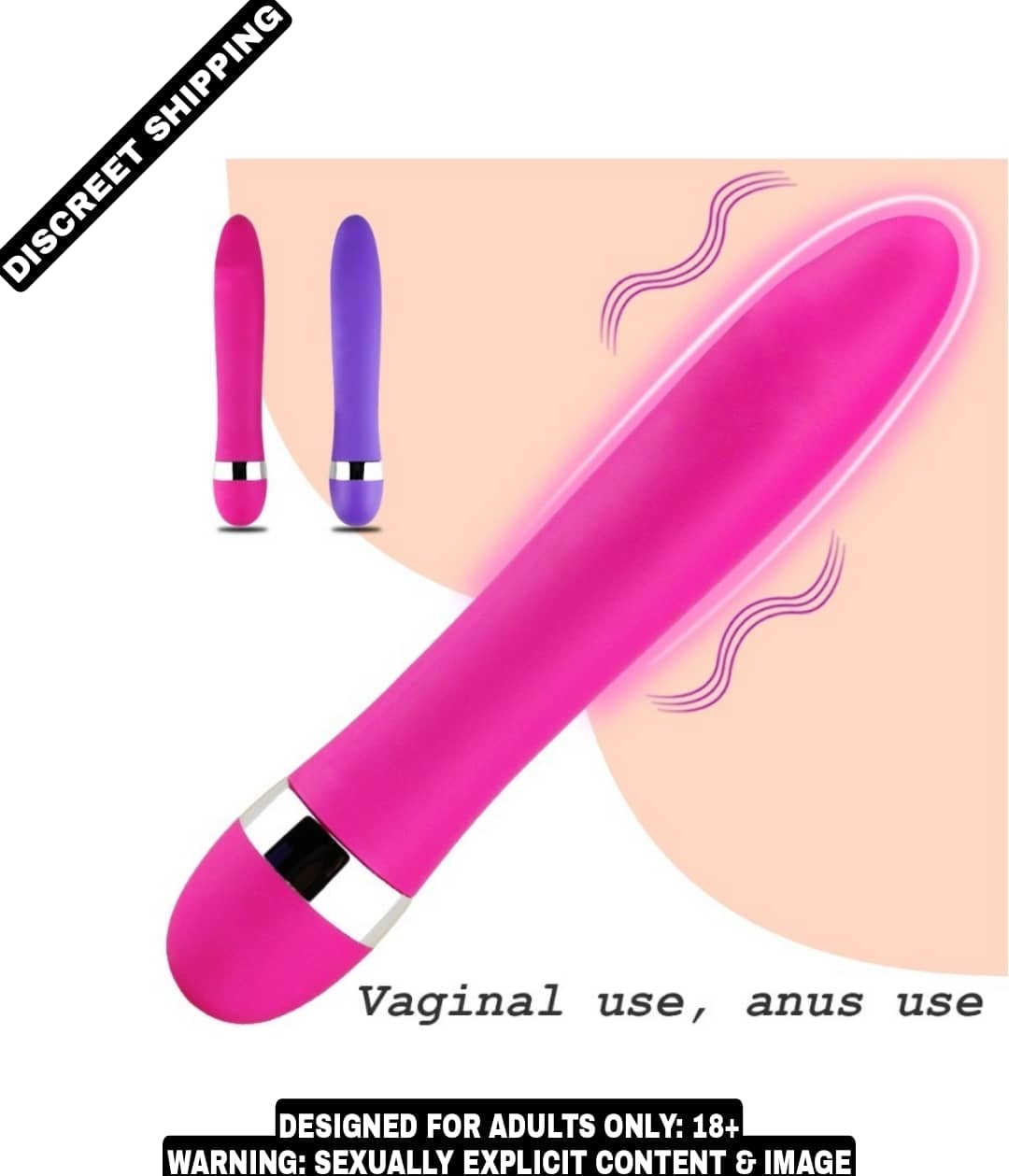 KAMAHOUSE WATERPROOF SILENT G-SPOT DILDO VIBRATOR AV STICK