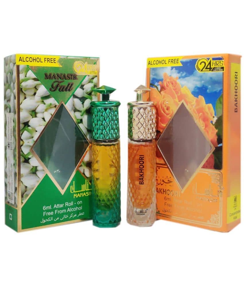 MANASIK FULL  & BAKHOORI Concentrated   Attar Roll On 6ml .  ( COMBO SET )