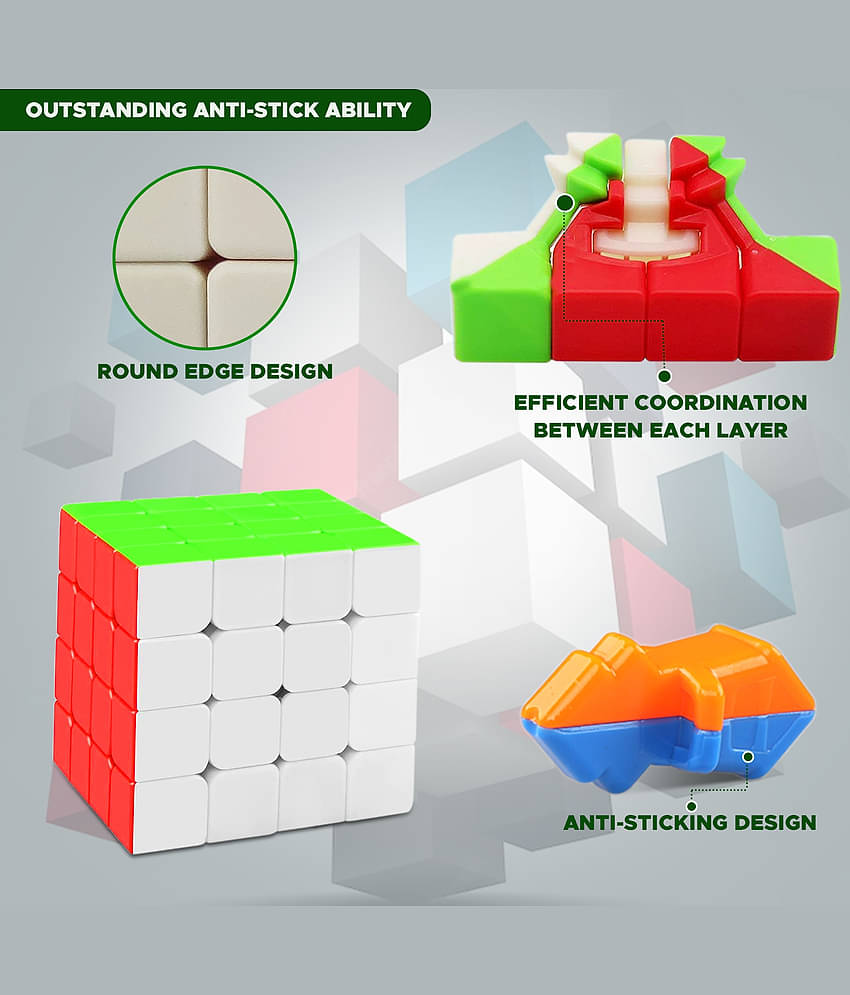 NHR Cube 4x4 High Speed Sticker Less Magic Puzzle Cube Game Toy (1 Piece)