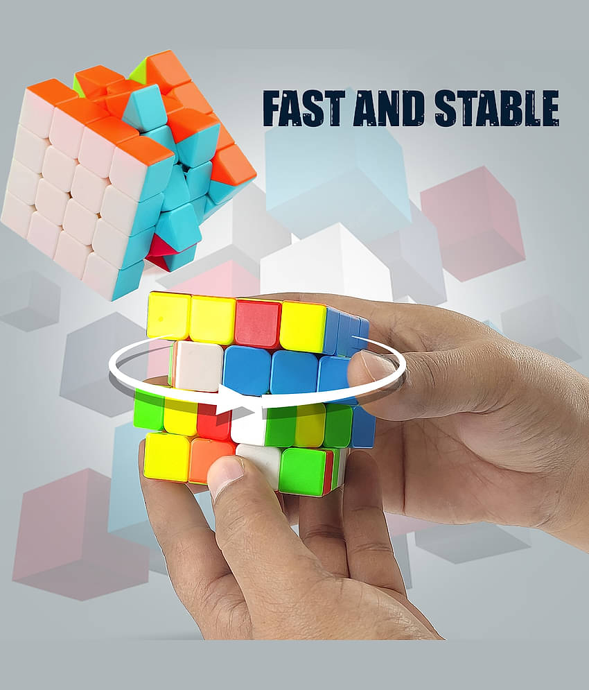 NHR Cube 4x4 High Speed Sticker Less Magic Puzzle Cube Game Toy (1 Piece)