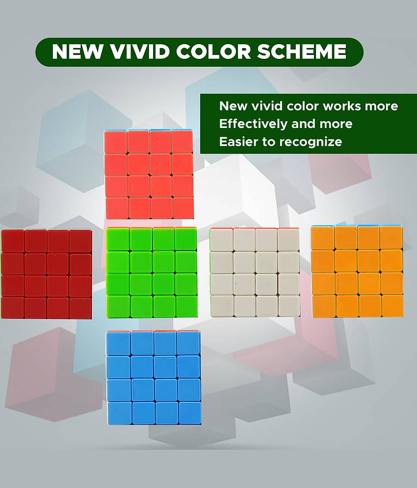 NHR Cube 4x4 High Speed Sticker Less Magic Puzzle Cube Game Toy (1 Piece)