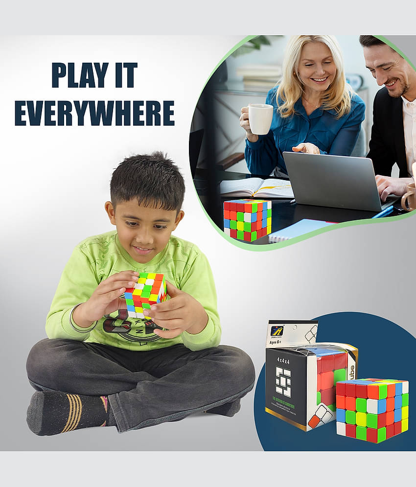 NHR Cube 4x4 High Speed Sticker Less Magic Puzzle Cube Game Toy (1 Piece)