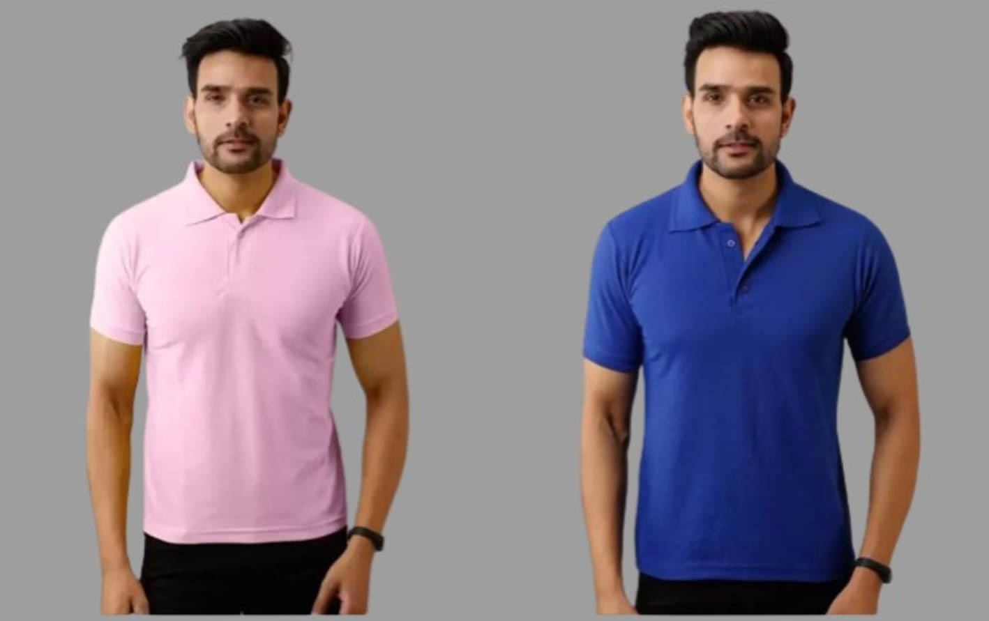     			SKYRISE Pack of 2 Cotton Blend Slim Fit Solid Half Sleeves Men's Polo T Shirt ( Multicolor )