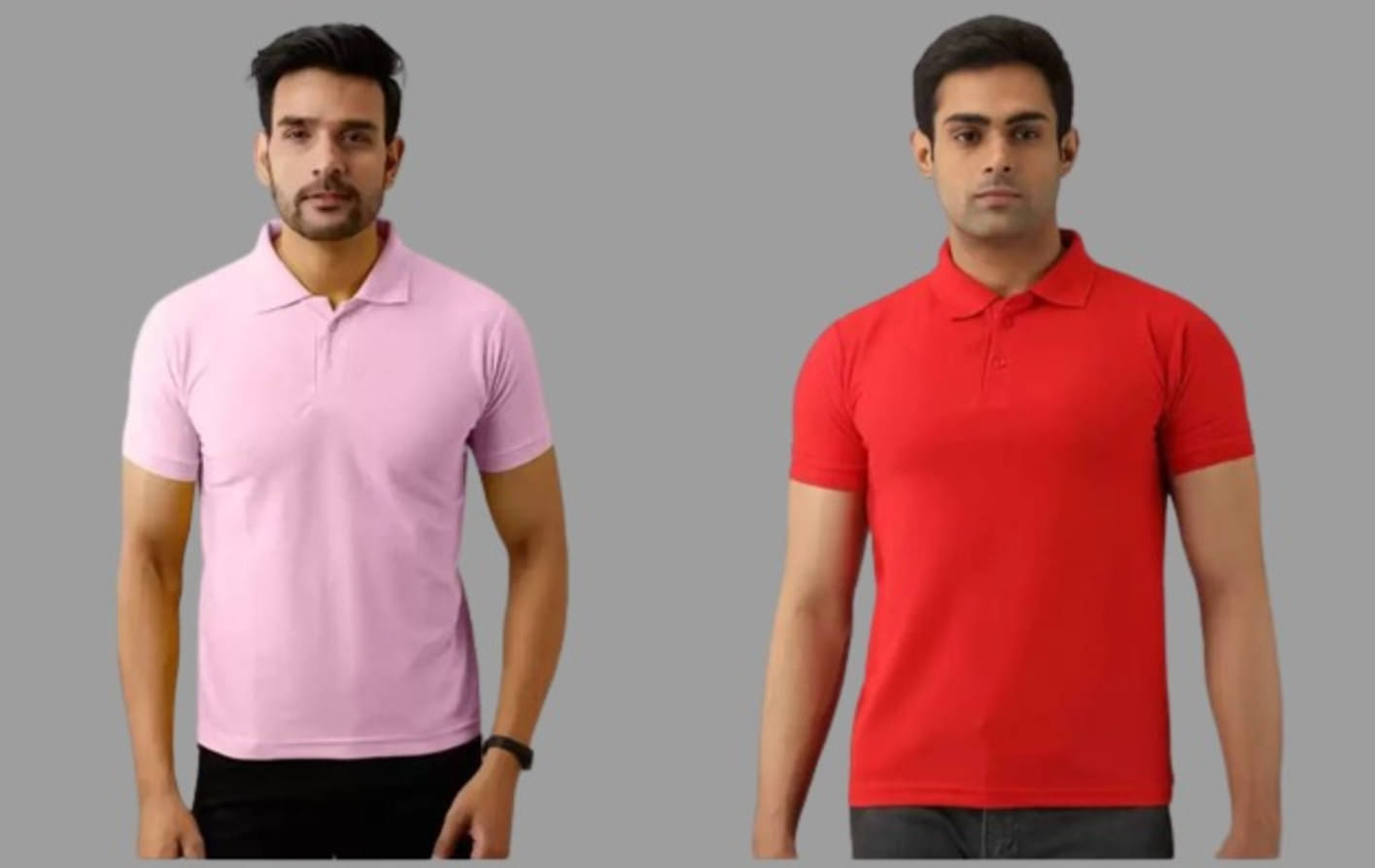     			SKYRISE Pack of 2 Cotton Blend Slim Fit Solid Half Sleeves Men's Polo T Shirt ( Multicolor )