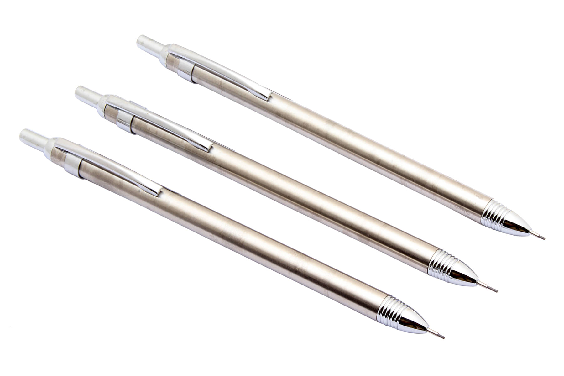     			Srpc Set Of 3 Ozzie Stainless Steel 0.7 mm Mechanical Pencils