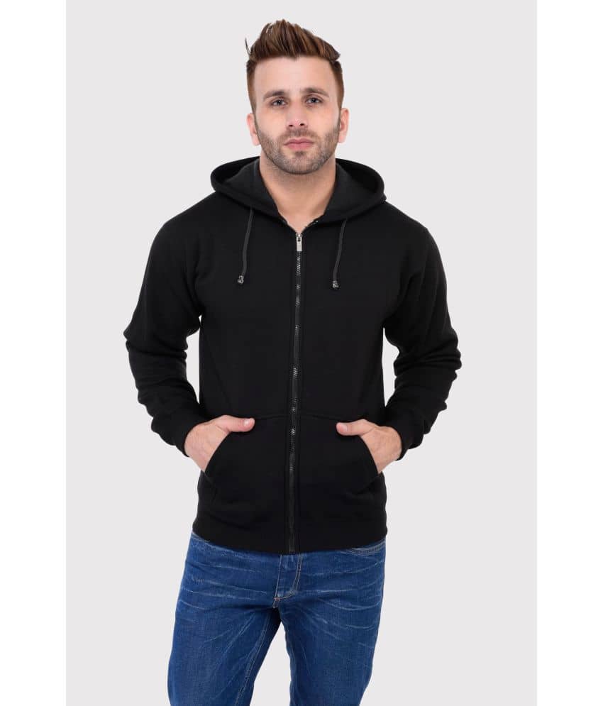 Weardo - Black Fleece Regular Fit Men's Sweatshirt ( Pack of 1 )