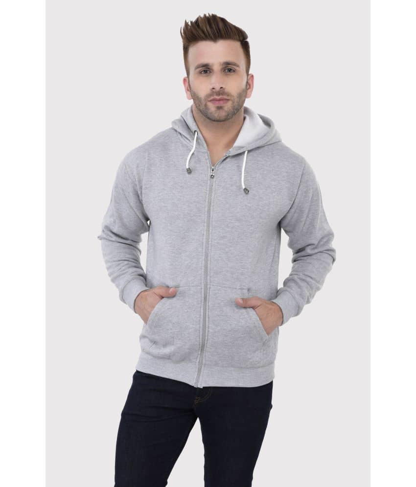 Weardo - Grey Fleece Regular Fit Men's Sweatshirt ( Pack of 1 )