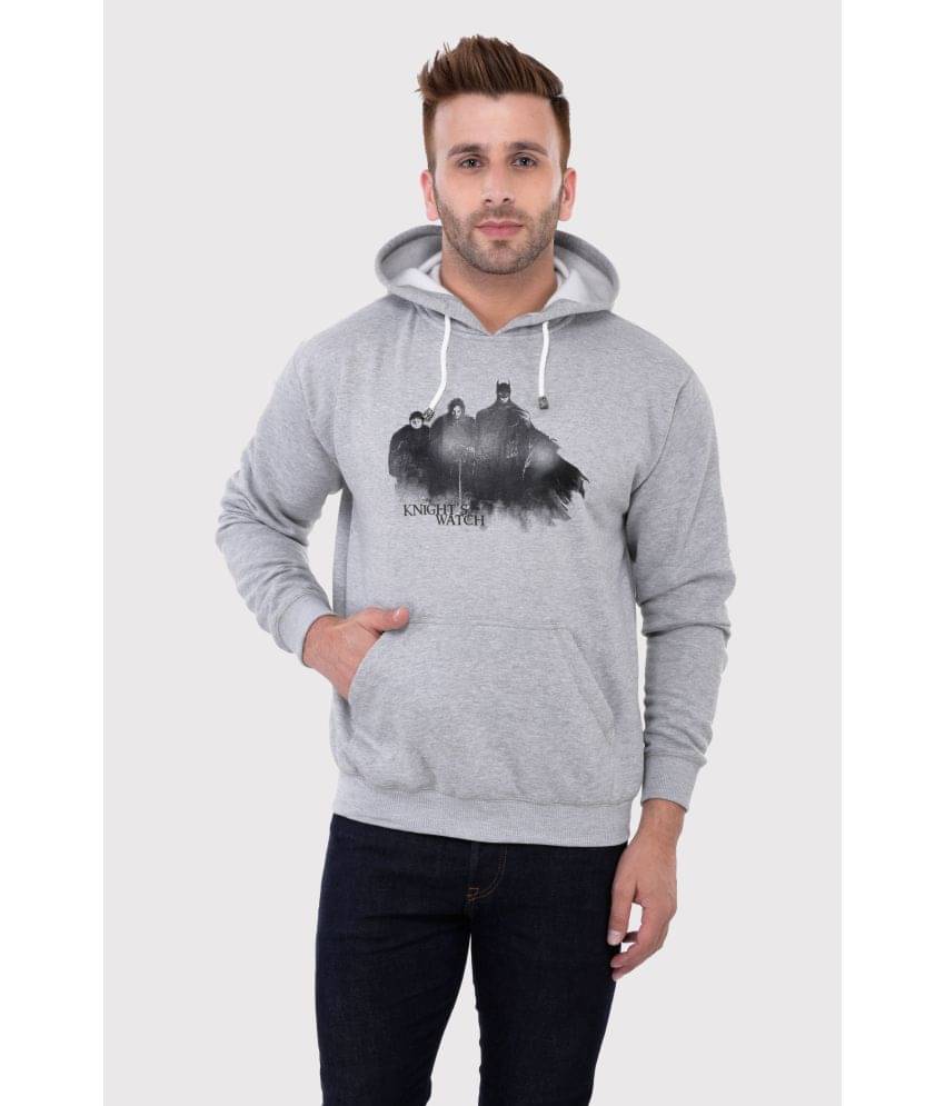 Weardo - Grey Fleece Regular Fit Men's Sweatshirt ( Pack of 1 ) Weardo - Grey Fleece Regular Fit Men's Sweatshirt ( Pack of 1 )