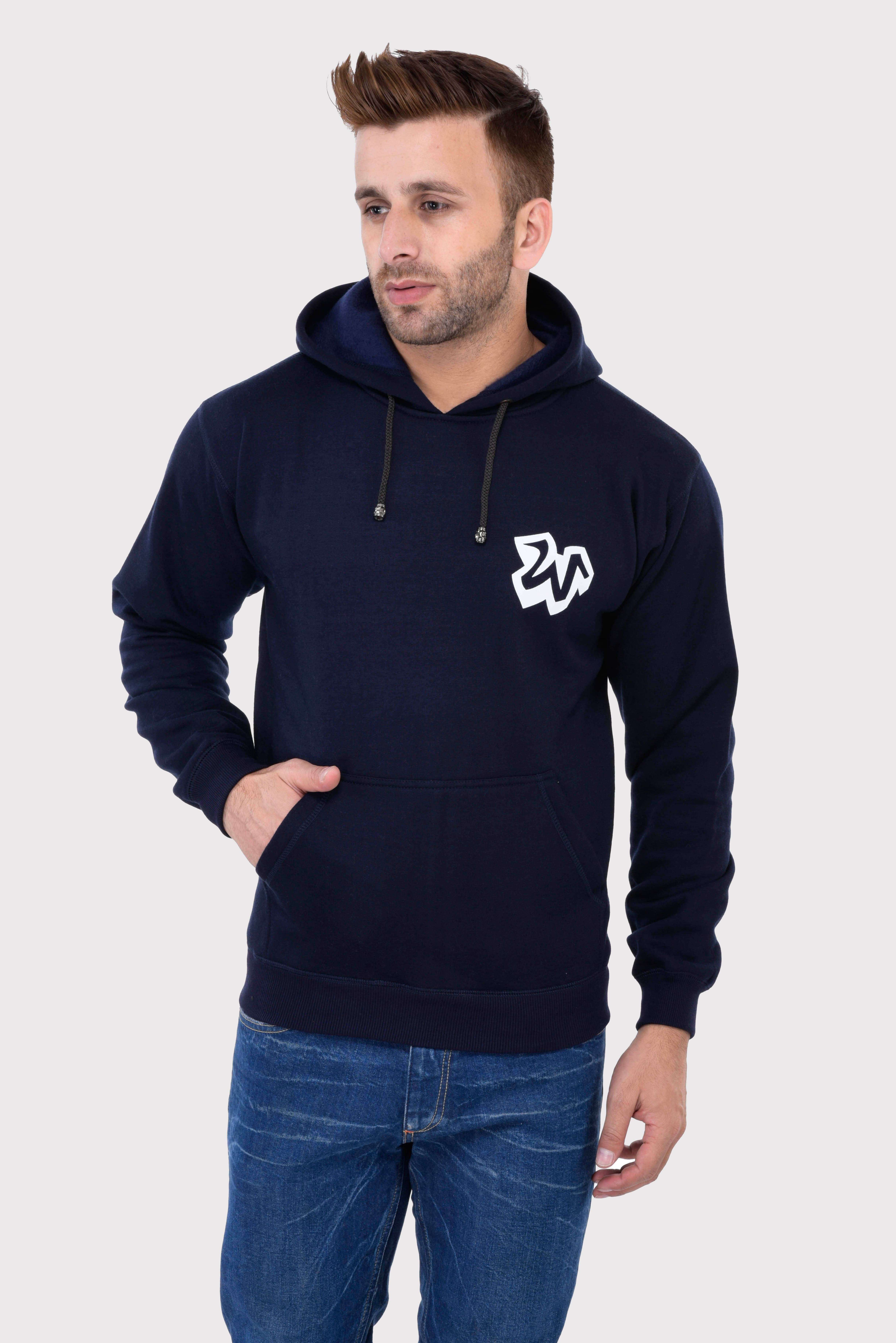 Weardo - Navy Fleece Regular Fit Men's Sweatshirt ( Pack of 1 ) Weardo - Navy Fleece Regular Fit Men's Sweatshirt ( Pack of 1 )