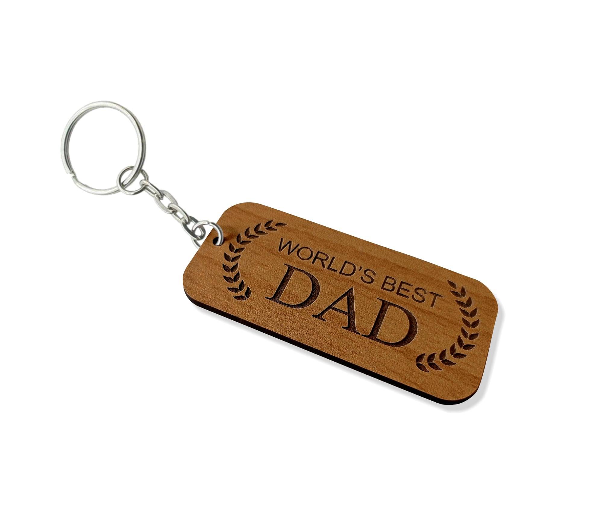 Asmi Collection Beige Wood Keychain - Pack of 1 Asmi Collection Beige Wood Keychain - Pack of 1