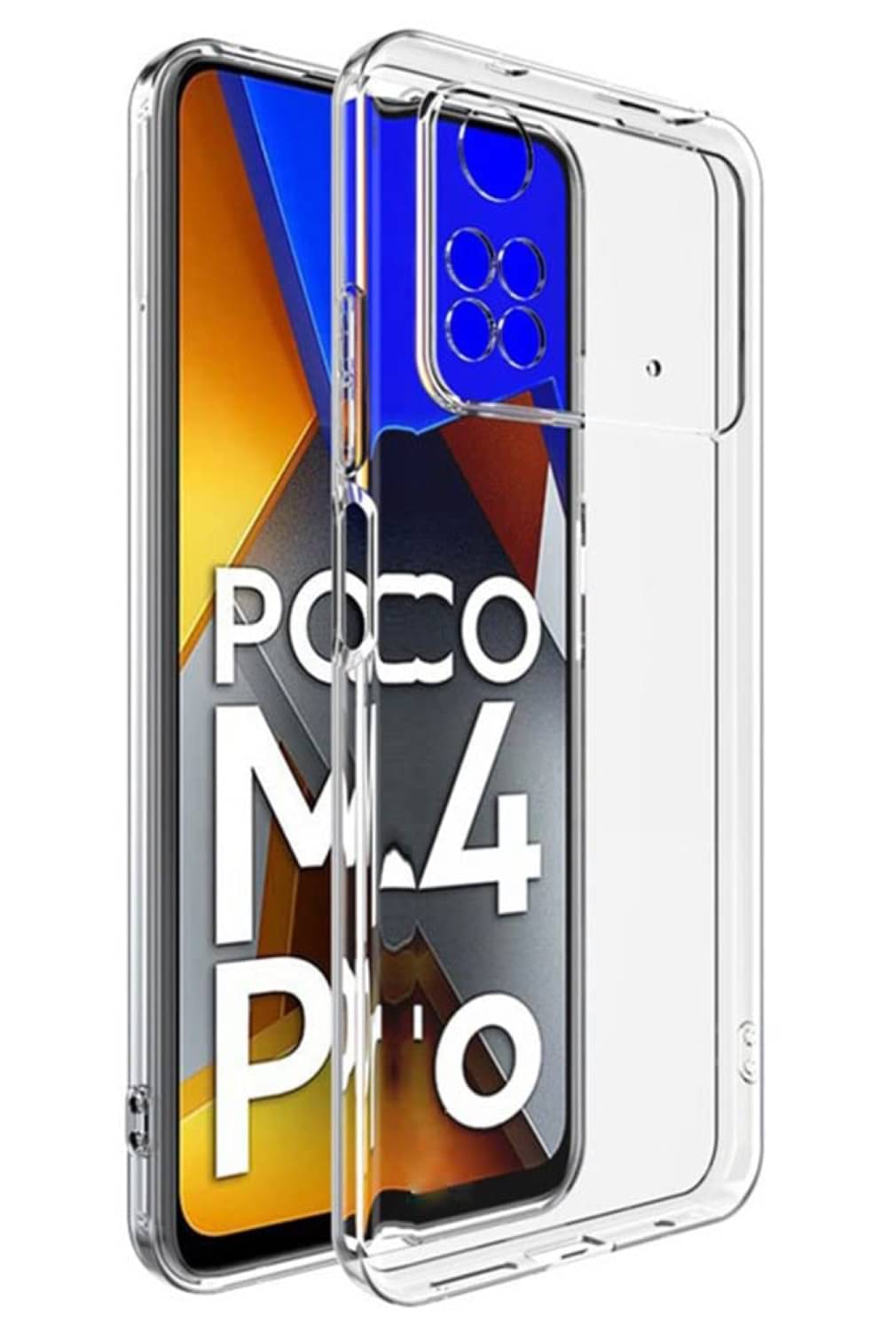     			Case Vault Covers - Transparent Silicon Silicon Soft cases Compatible For Poco M4 Pro ( Pack of 1 )