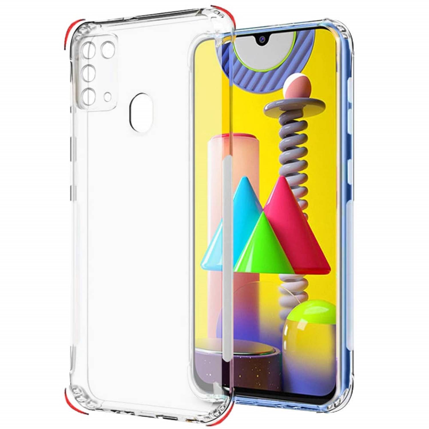    			Case Vault Covers - Transparent Silicon Silicon Soft cases Compatible For Samsung Galaxy M31 Prime ( Pack of 1 )