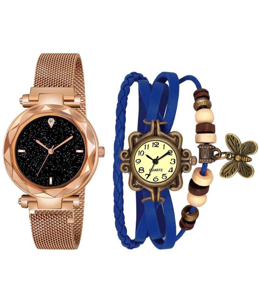    			Cosmic - Blue Leather Analog Womens Watch