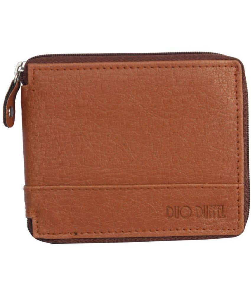 DUO DUFFEL - Brown Faux Leather Men's Zip Around Wallet ( Pack of 1 ) - Handbags | Buy online on ZillyBuy