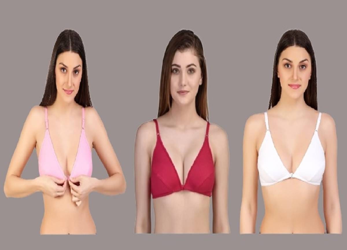 Desiprime Pack of 3 Cotton Non Padded Women's Everyday Bra ( Multicolor ) Desiprime Pack of 3 Cotton Non Padded Women's Everyday Bra ( Multicolor )