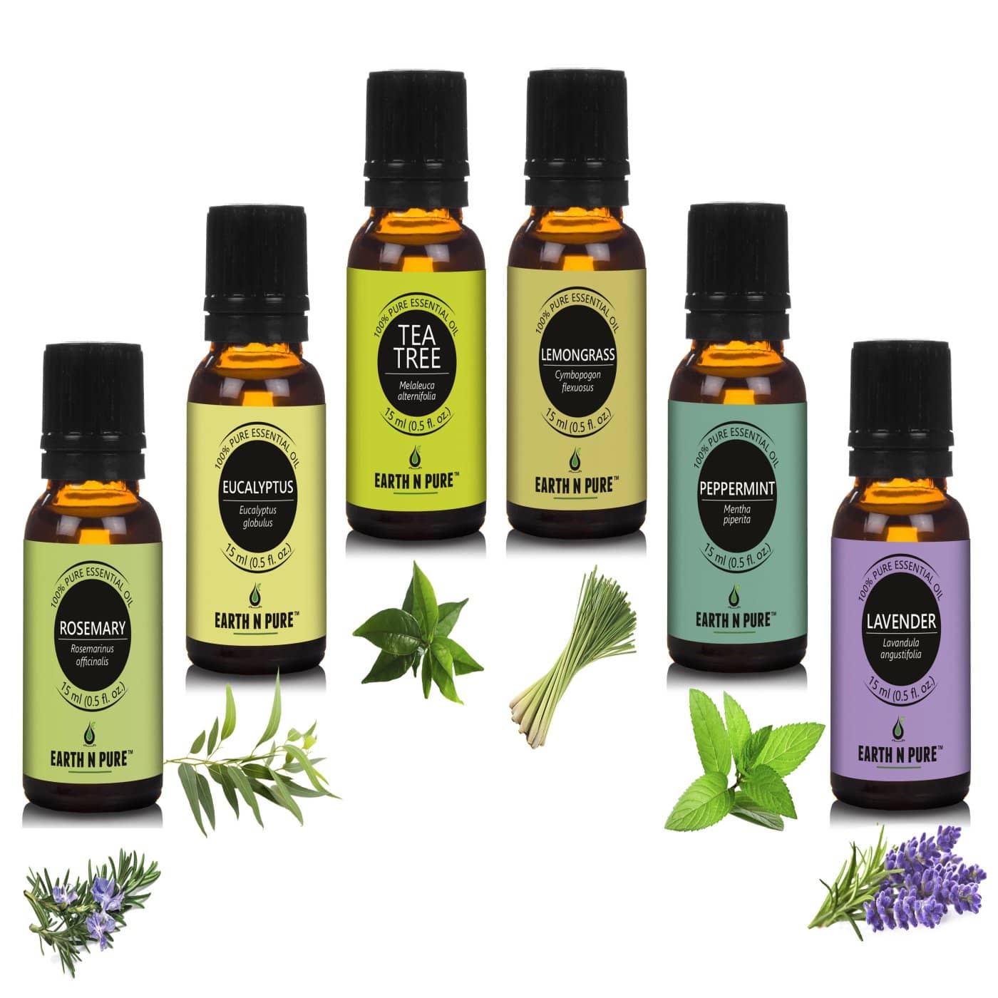 Earth N Pure - Lemongrass Essential Oil 15 mL ( Pack of 6 )