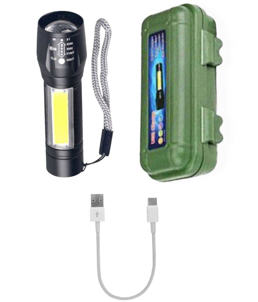     			Generic - 13W Rechargeable Flashlight Torch ( Pack of 1 )