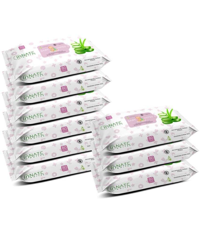 InnateWhites - Non Scented Wet wipes For Babies ( Pack of 9 ) InnateWhites - Non Scented Wet wipes For Babies ( Pack of 9 )