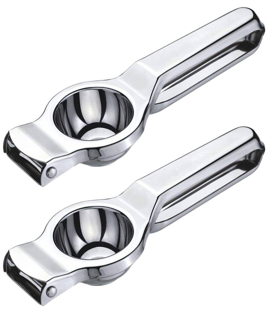 JISUN - Stainless Steel Silver Squeezer ( Pack of 2 )
