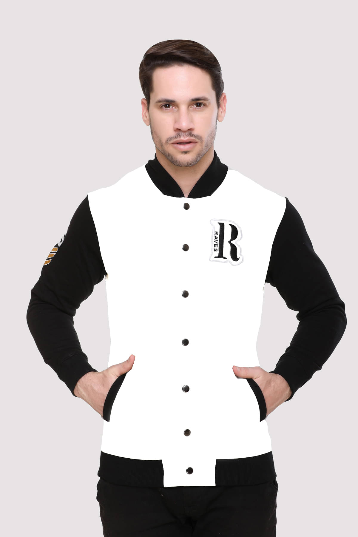     			RF RAVES - White Fleece Regular Fit Men's Sweatshirt ( Pack of 1 )