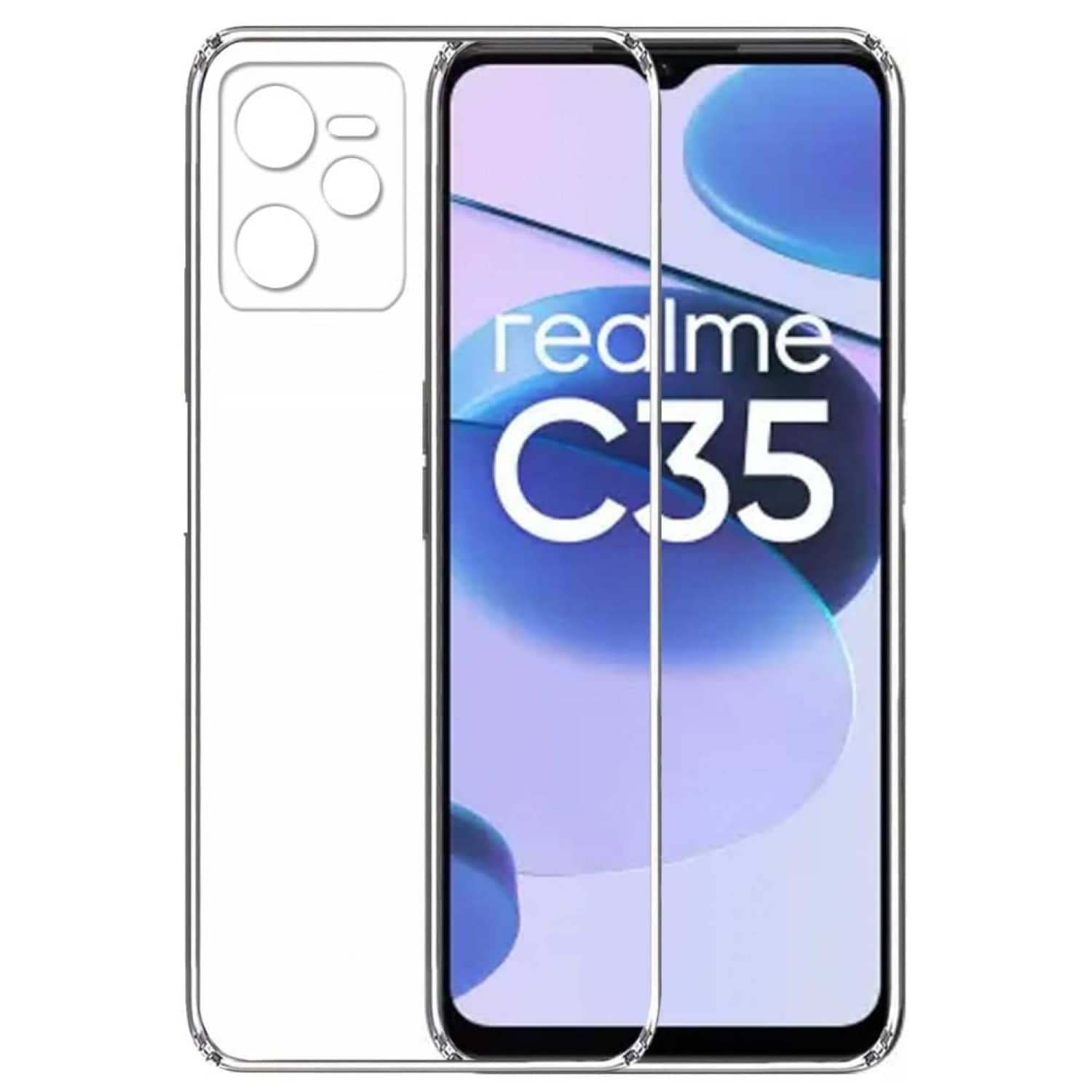 ZAMN - Transparent Silicon Silicon Soft cases Compatible For Realme C35 ( Pack of 1 )