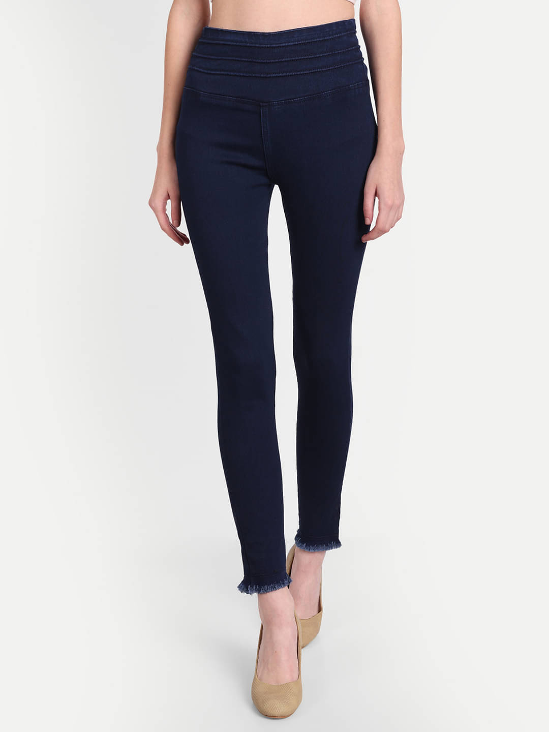     			AngelFab - Denim Regular Fit Blue Women's Jeggings ( Pack of 1 )