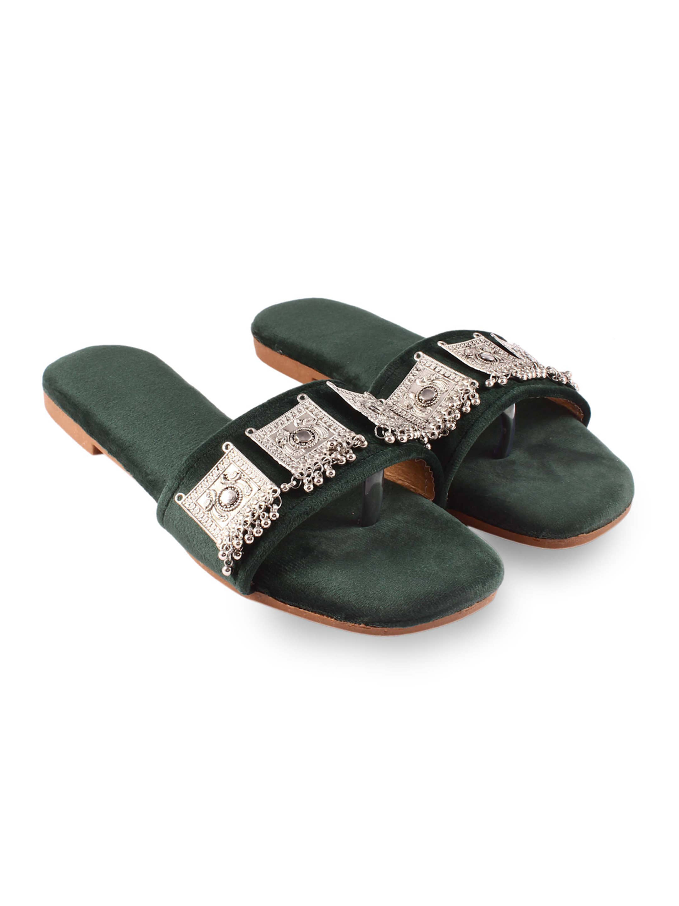 Apratim - Green Women's Flats