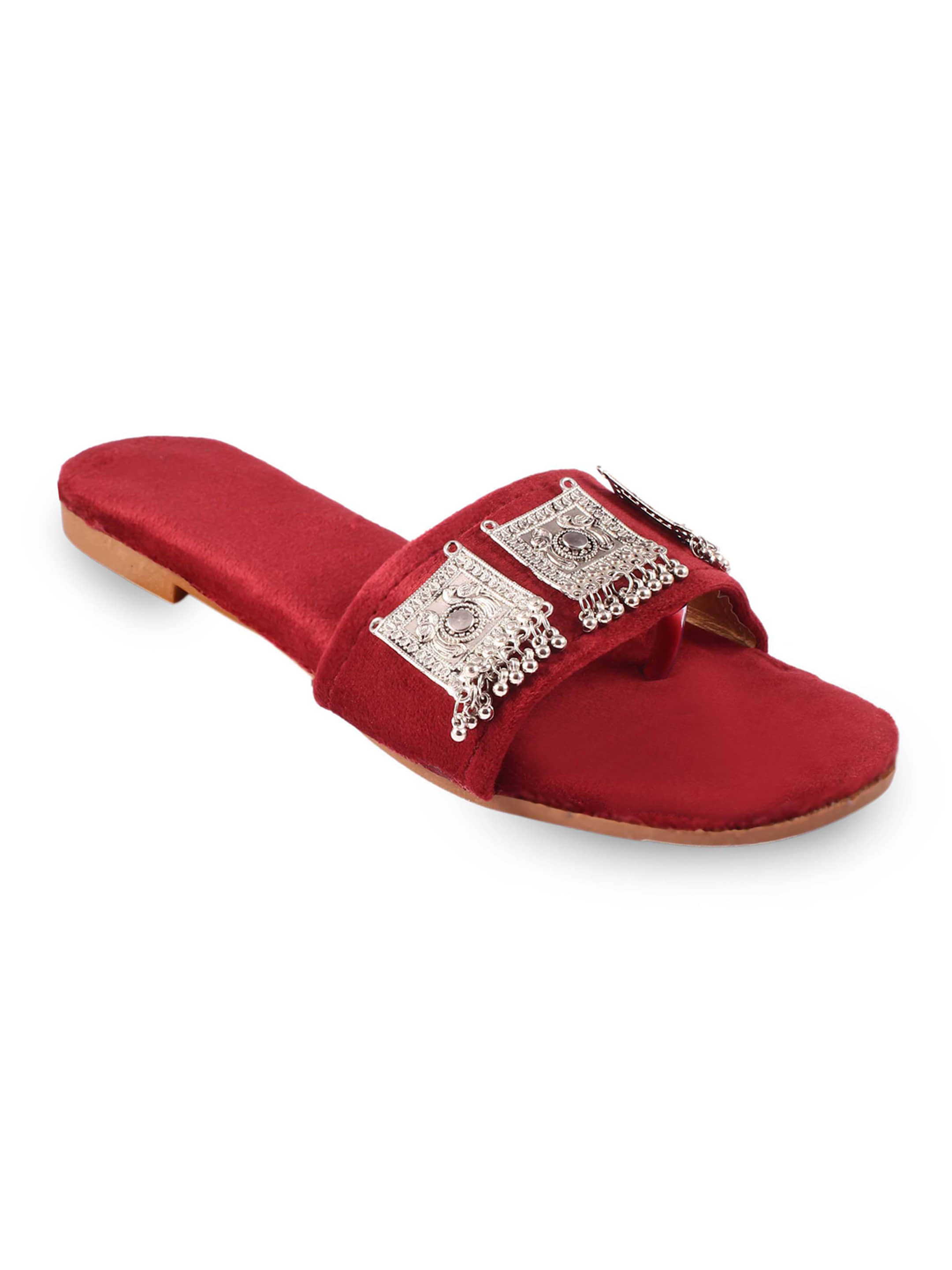 Apratim - Red Women's Flats