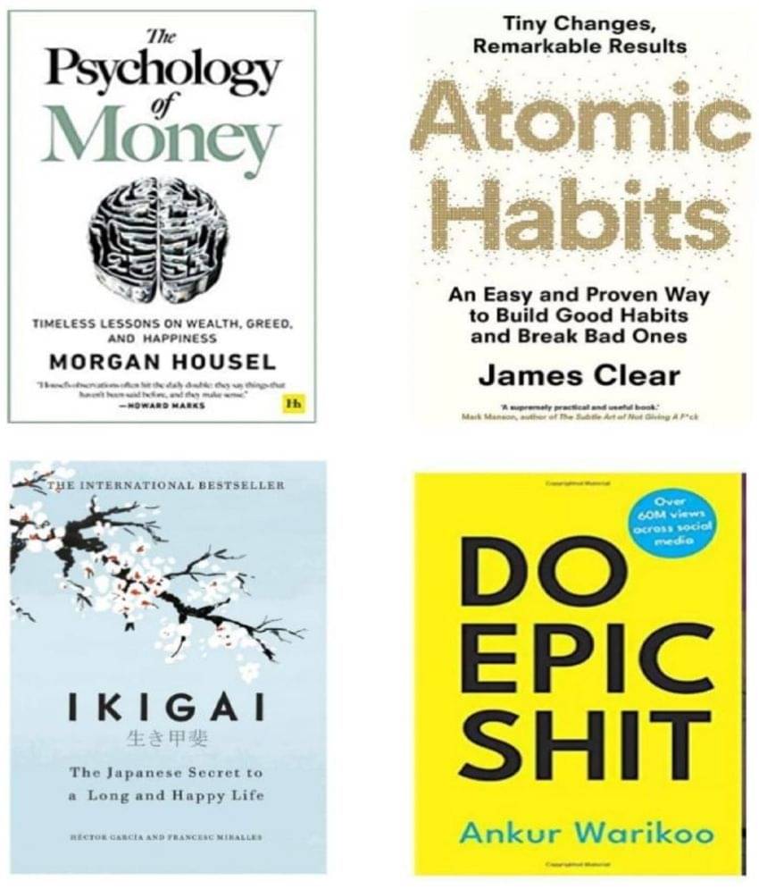     			( Combo of 4 books ) Atomic Habit + Psychology of Money + IKIGAI  + Do Epic Shit