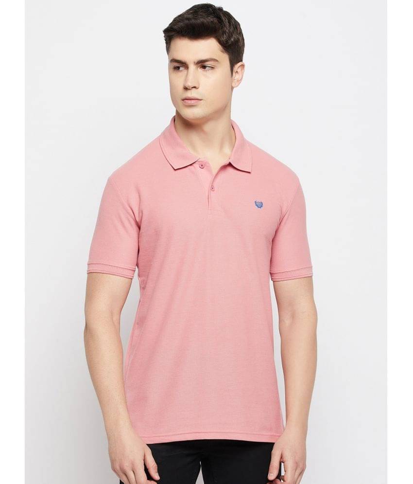     			Duke Pack of 1 Cotton Blend Slim Fit Solid Half Sleeves Men's Polo T Shirt ( Pink )