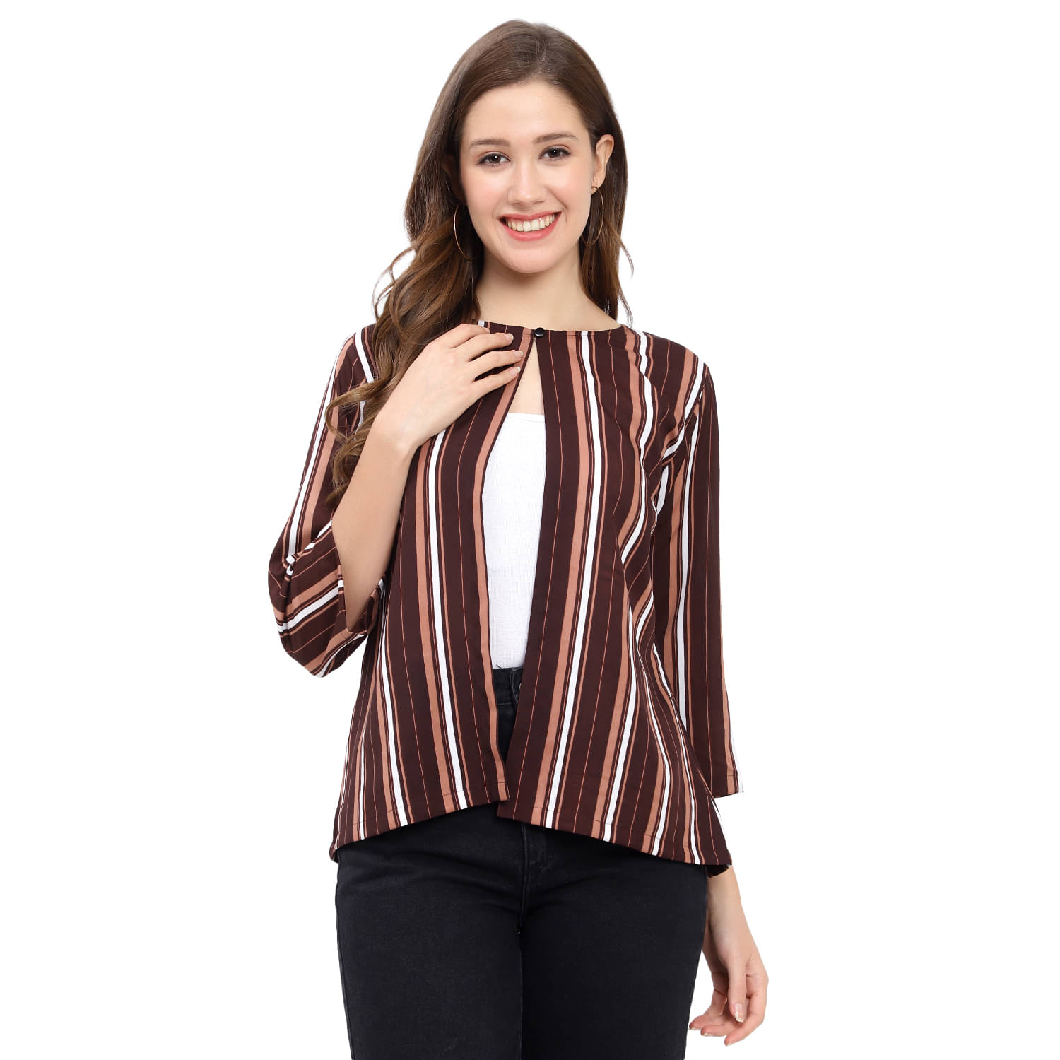 GALWIZ Crepe Shrugs - Brown Single GALWIZ Crepe Shrugs - Brown Single