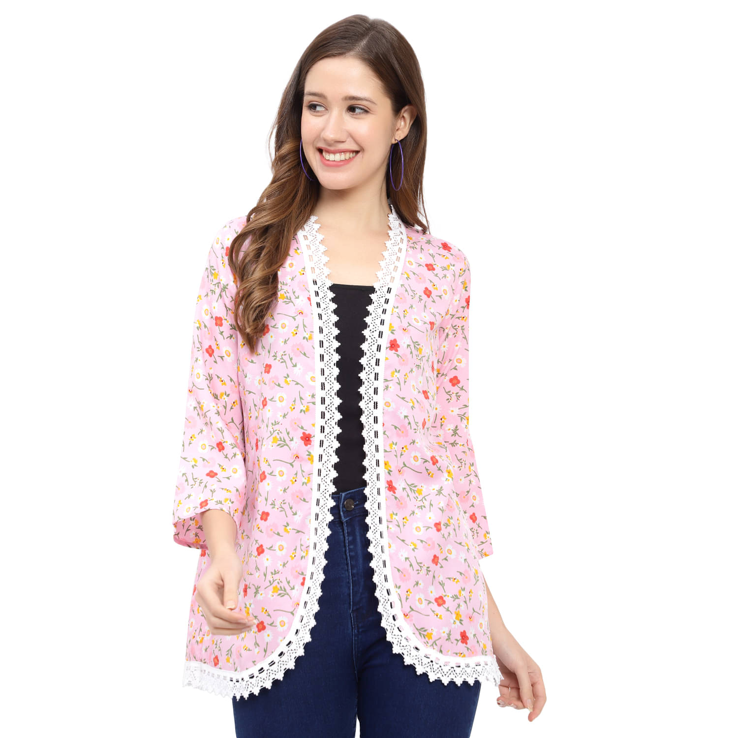 GALWIZ Crepe Shrugs - Pink Single     			GALWIZ Crepe Shrugs - Pink Single