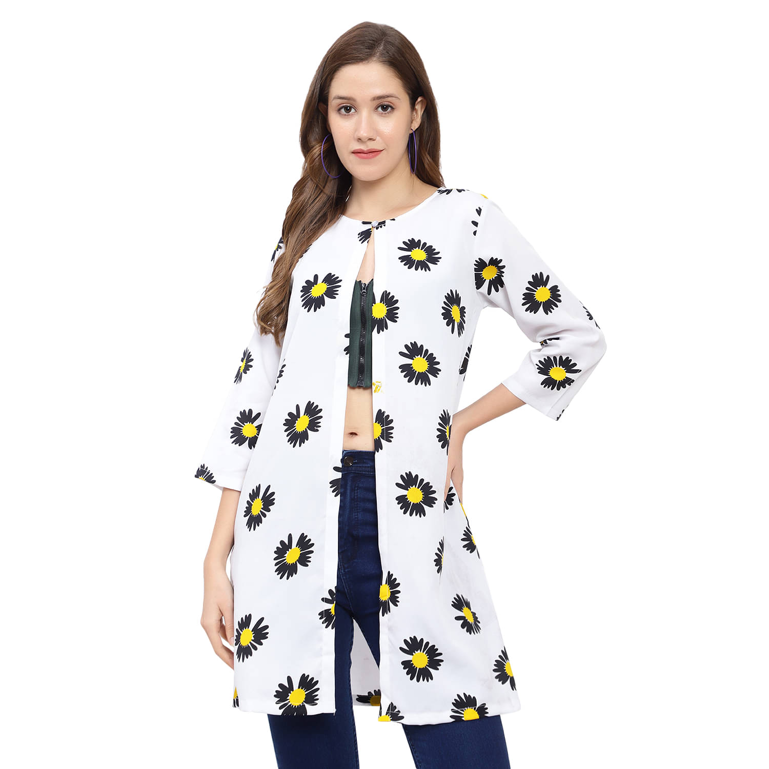 GALWIZ Crepe Shrugs - White Single GALWIZ Crepe Shrugs - White Single