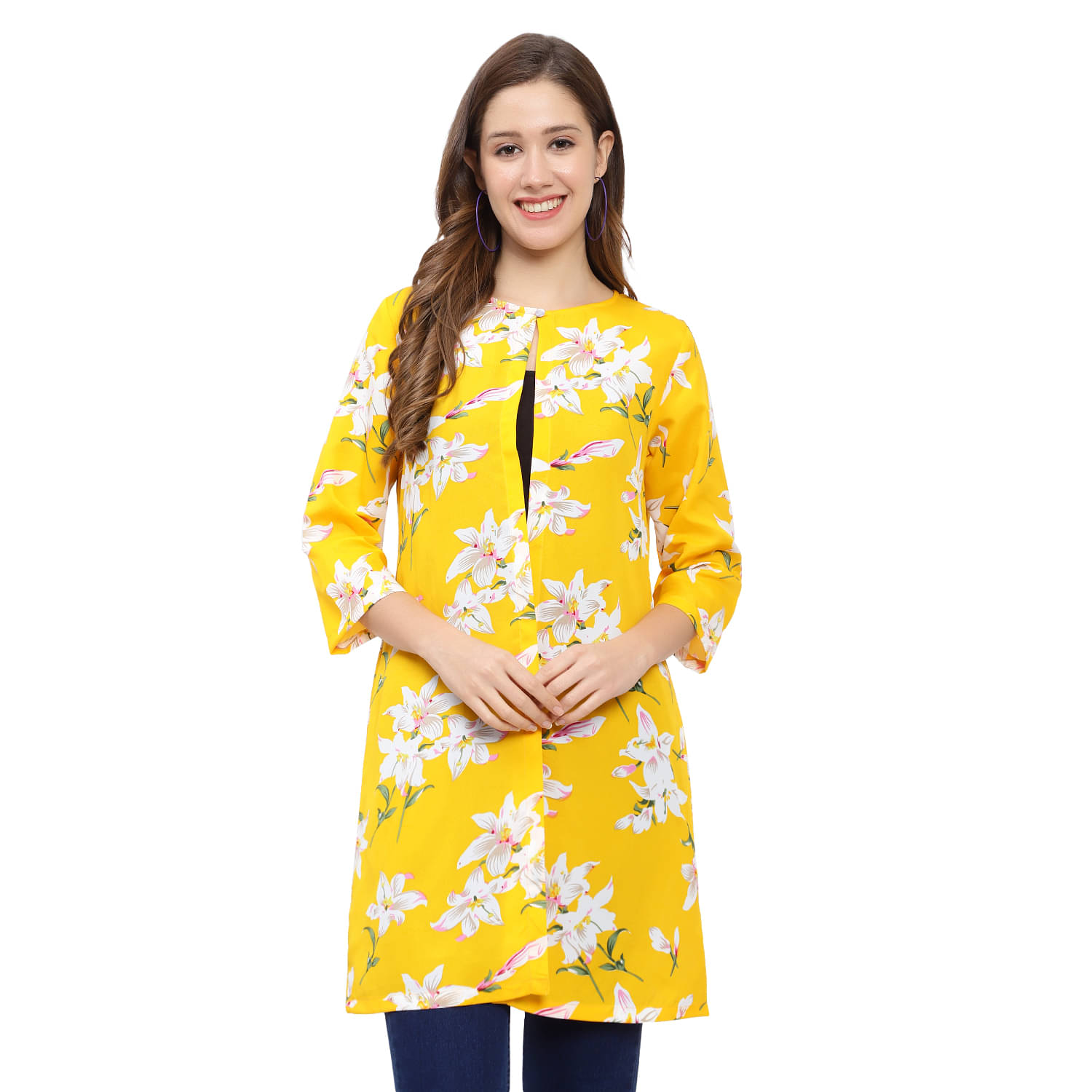 GALWIZ Crepe Shrugs - Yellow Single GALWIZ Crepe Shrugs - Yellow Single