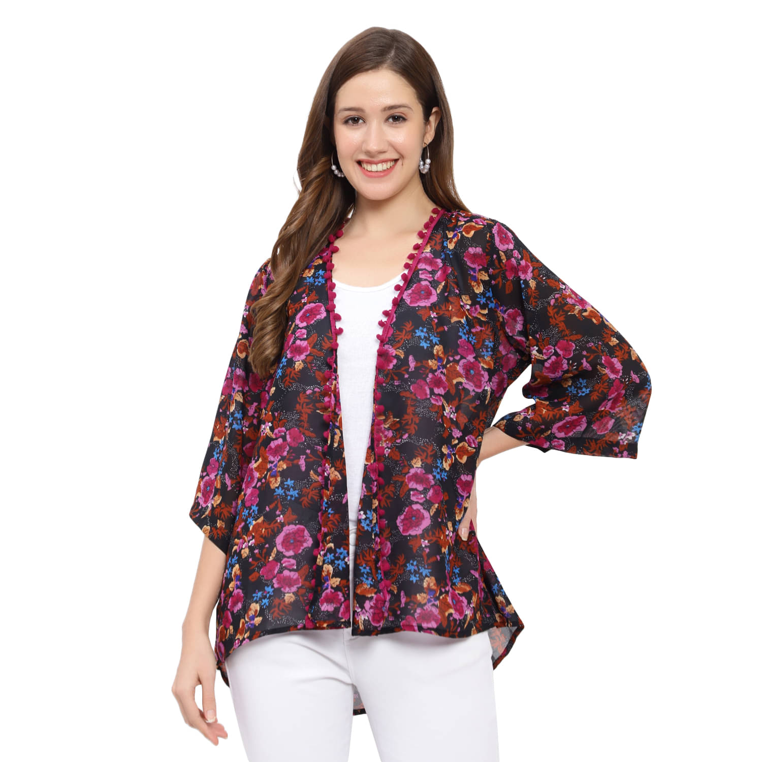 GALWIZ Georgette Shrugs - Purple Single GALWIZ Georgette Shrugs - Purple Single