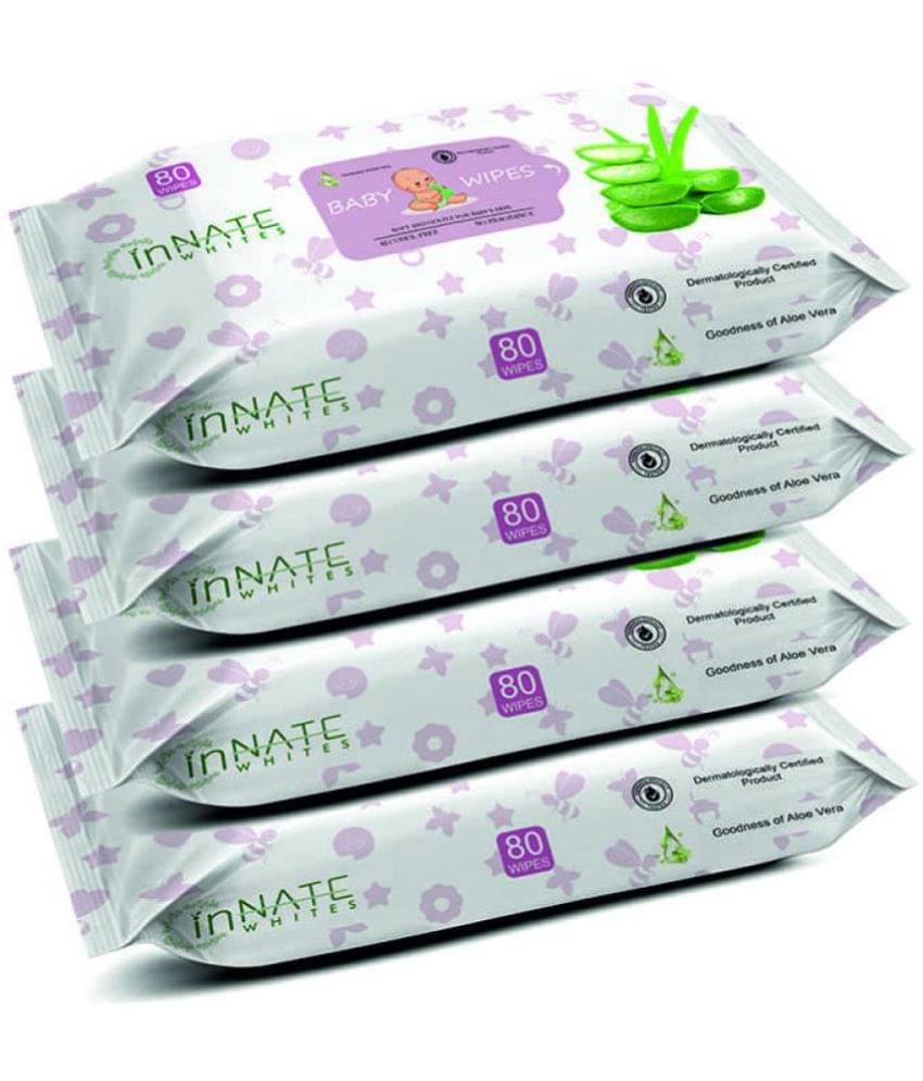 InnateWhites - Non Scented Wet wipes For Babies ( Pack of 4 ) InnateWhites - Non Scented Wet wipes For Babies ( Pack of 4 )