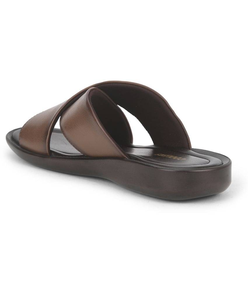 Liberty - Brown Men's Leather Slipper - Image 3