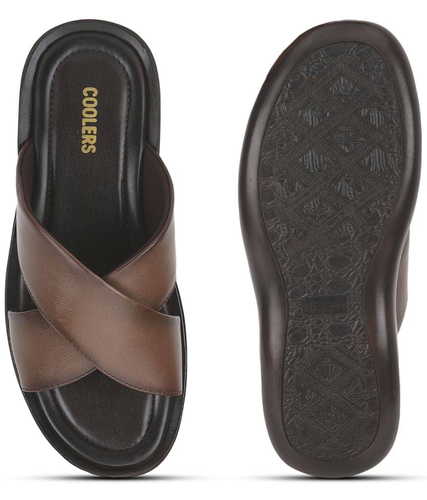 Liberty - Brown Men's Leather Slipper - Image 4