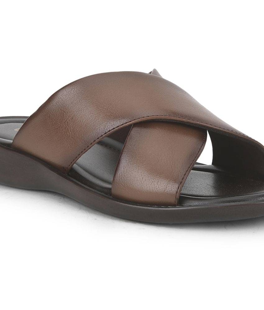 Liberty - Brown Men's Leather Slipper - Image 5