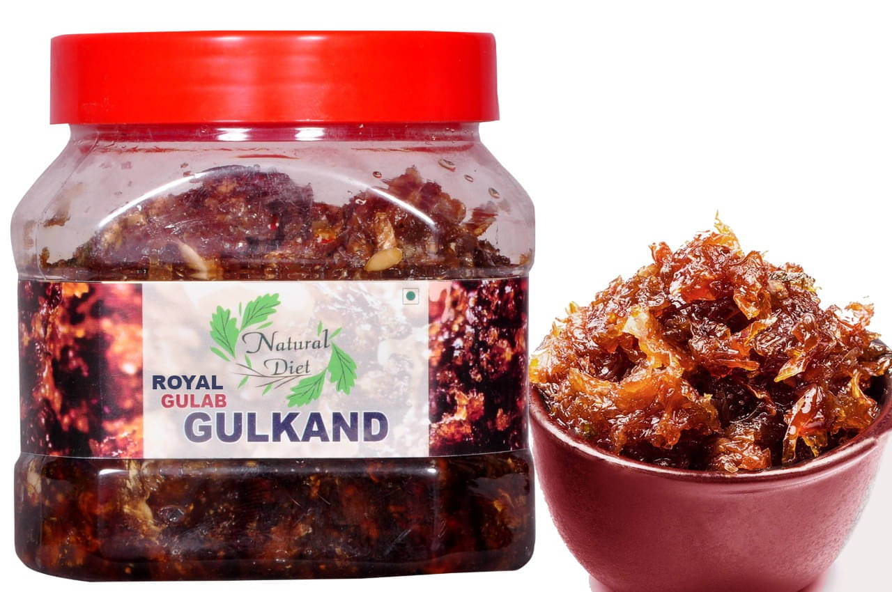 Natural Diet ROYAL Banarsi Pan Flavour Gulkand Gulab || Low Oil Pickle || 100% Fresh Gulkand Pickle 500 g Natural Diet ROYAL Banarsi Pan Flavour Gulkand Gulab || Low Oil Pickle || 100% Fresh Gulkand Pickle 500 g