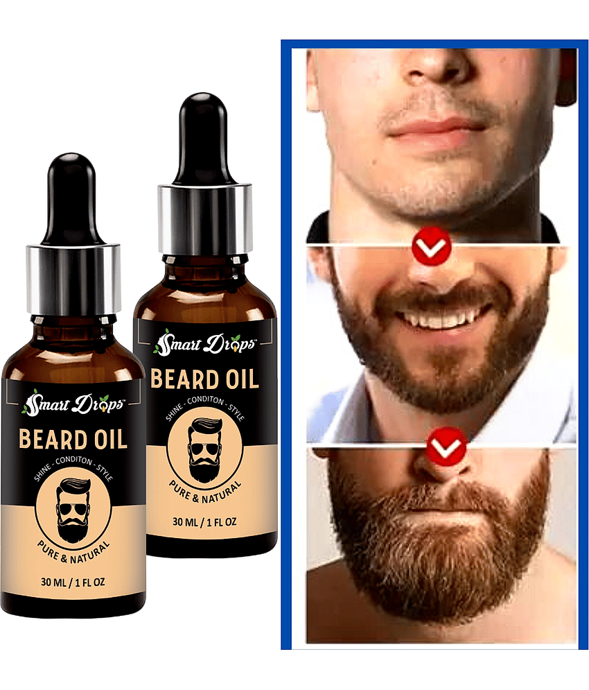 Smartdrops - 30mL Promotes Beard Growth Beard Oil ( Pack of 2 ) - Beard Care and Tools | Buy online on ZillyBuy