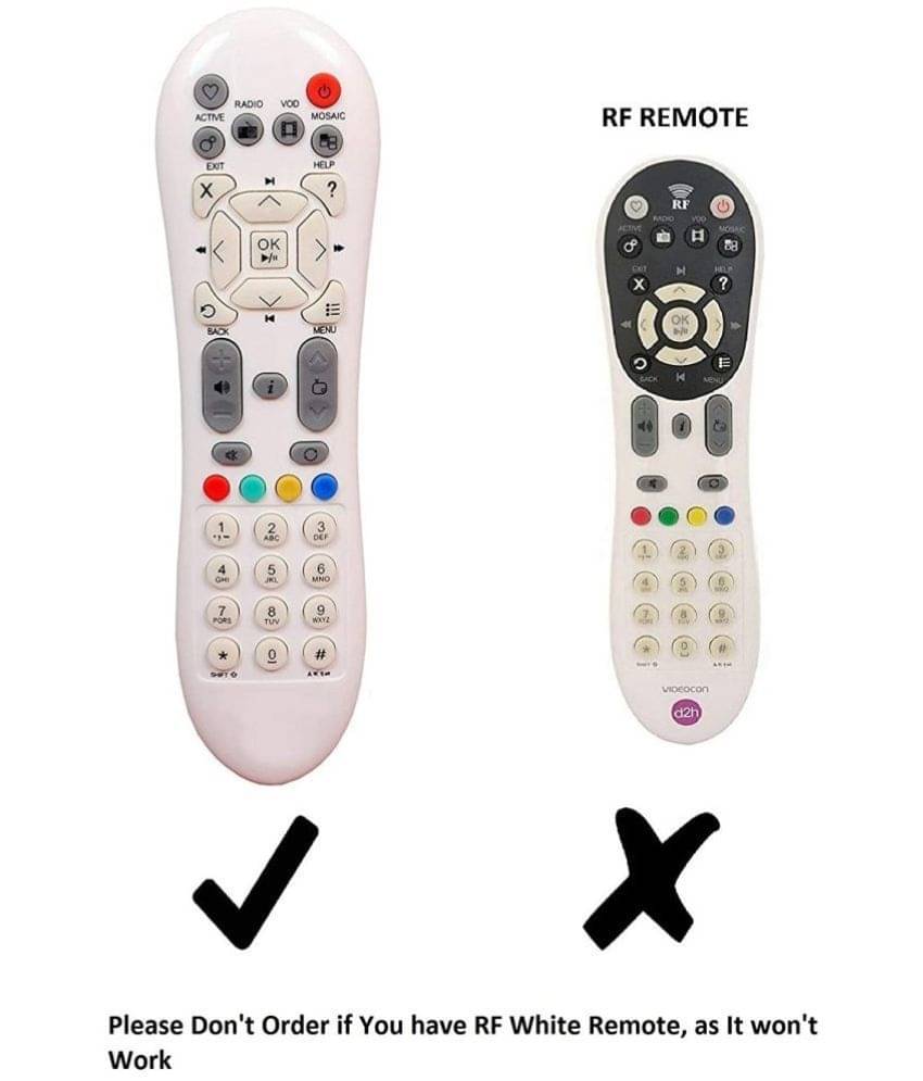     			Upix 125W DTH Remote Compatible with Videocon D2H Set Top Box