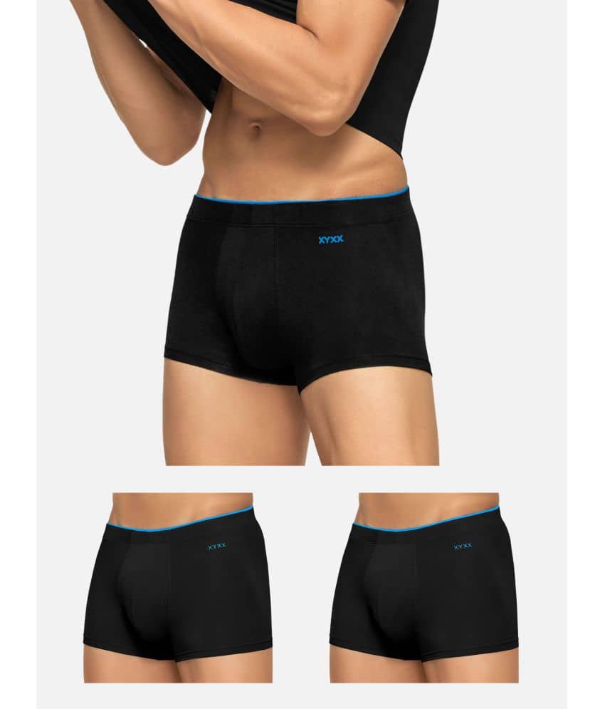 XYXX Pack of 3 Modal Trunks For Men's ( Black )