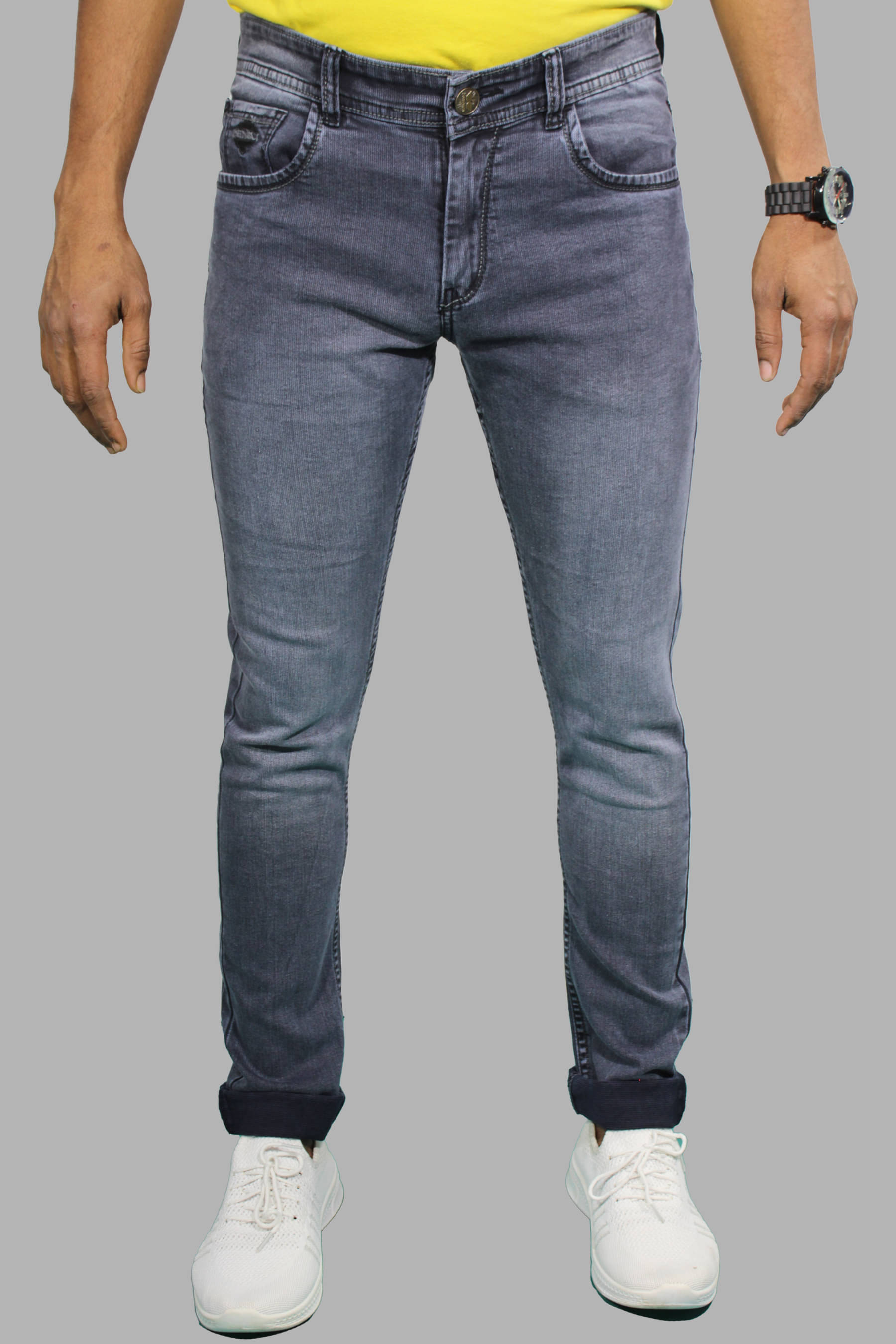     			plounge - Grey Denim Slim Fit Men's Jeans ( Pack of 1 )