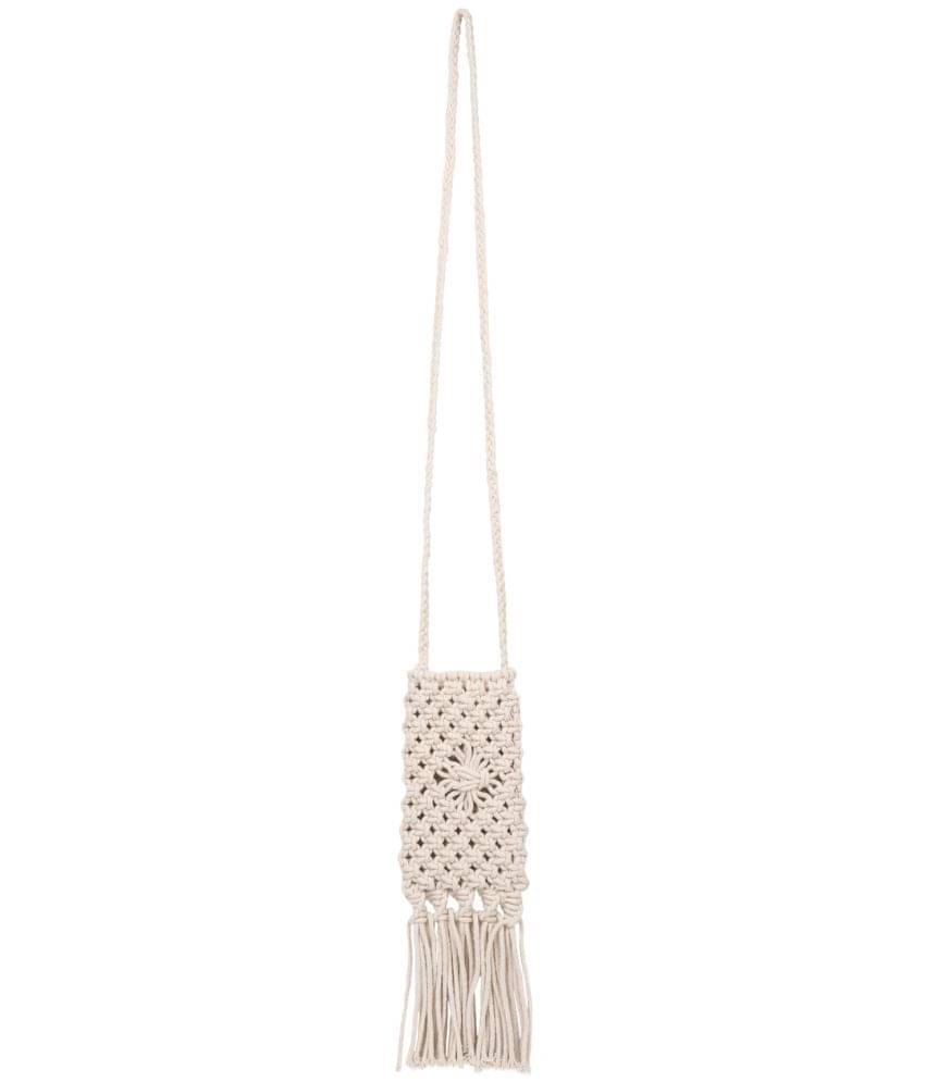     			sapis Sling Bag Cotton Set of 1 ( White )