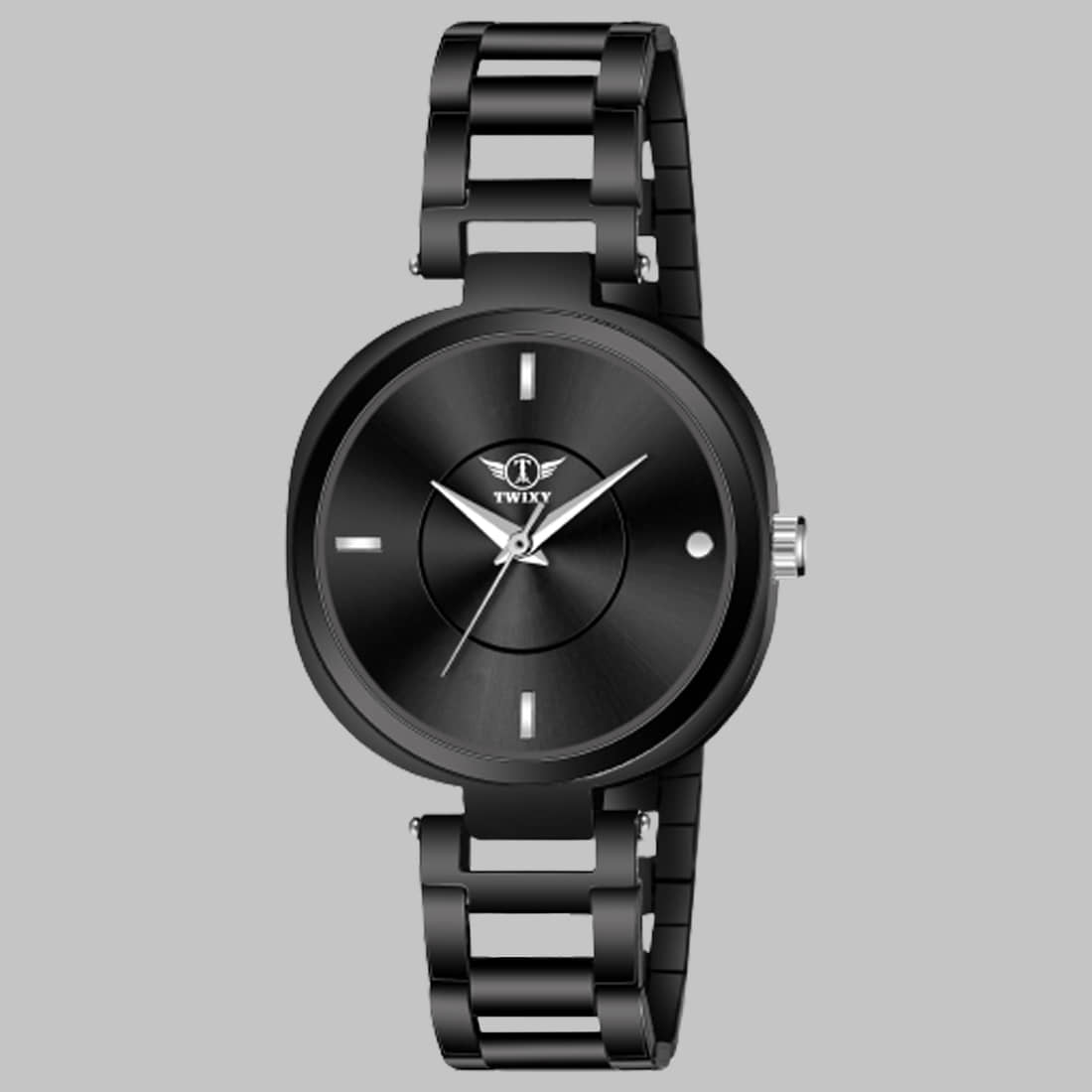 twixy - Black Stainless Steel Analog Womens Watch