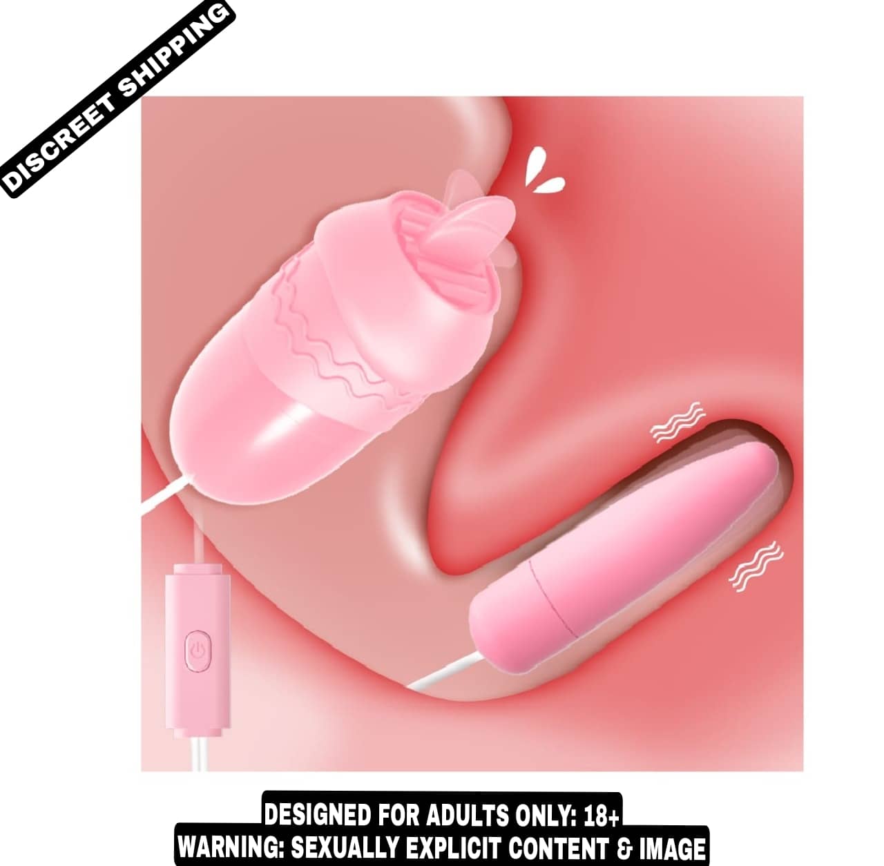 2 IN 1 LICKER+EGG USB POWER 12 FREQUENCY VIBRATOR SEXY TOY LOW PRICE FOR WOMEN BY KAMAHOUSE