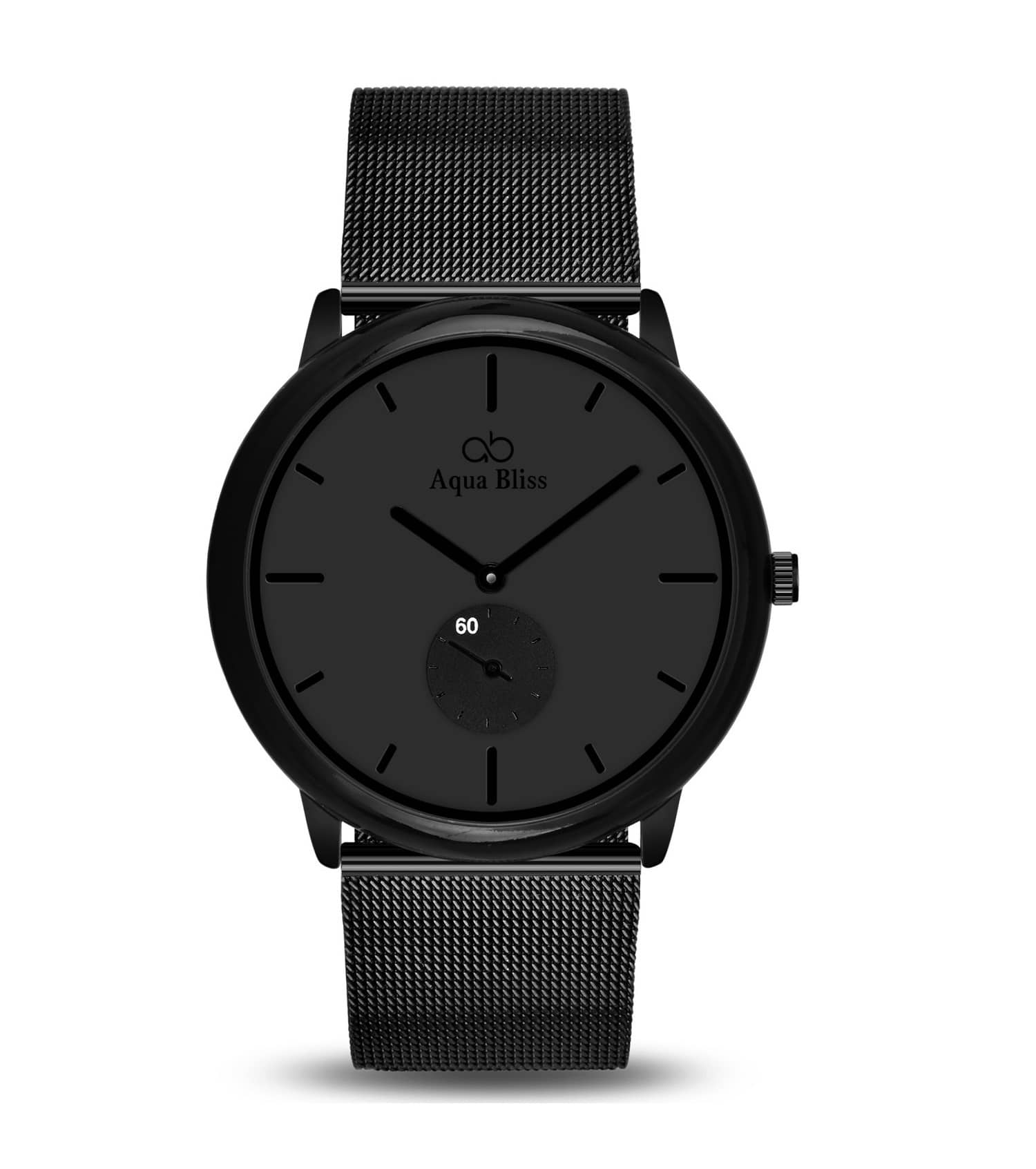 AQUA BLISS - Black Stainless Steel Chronograph Men's Watch